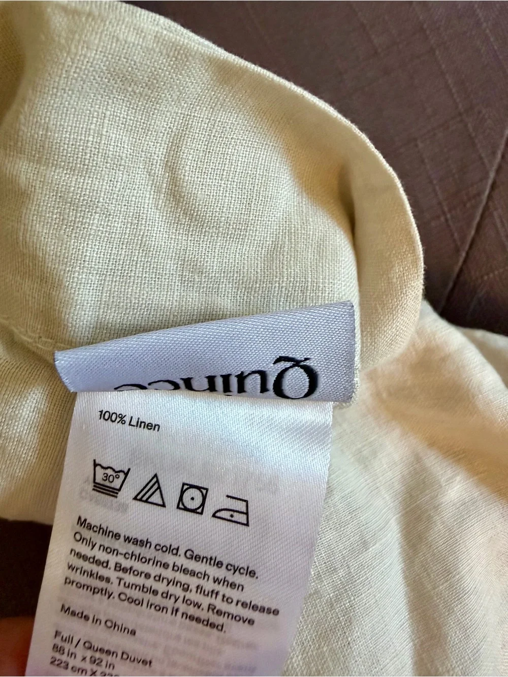 NWT Quince Luxury European Linen Sand  Duvet Cover!